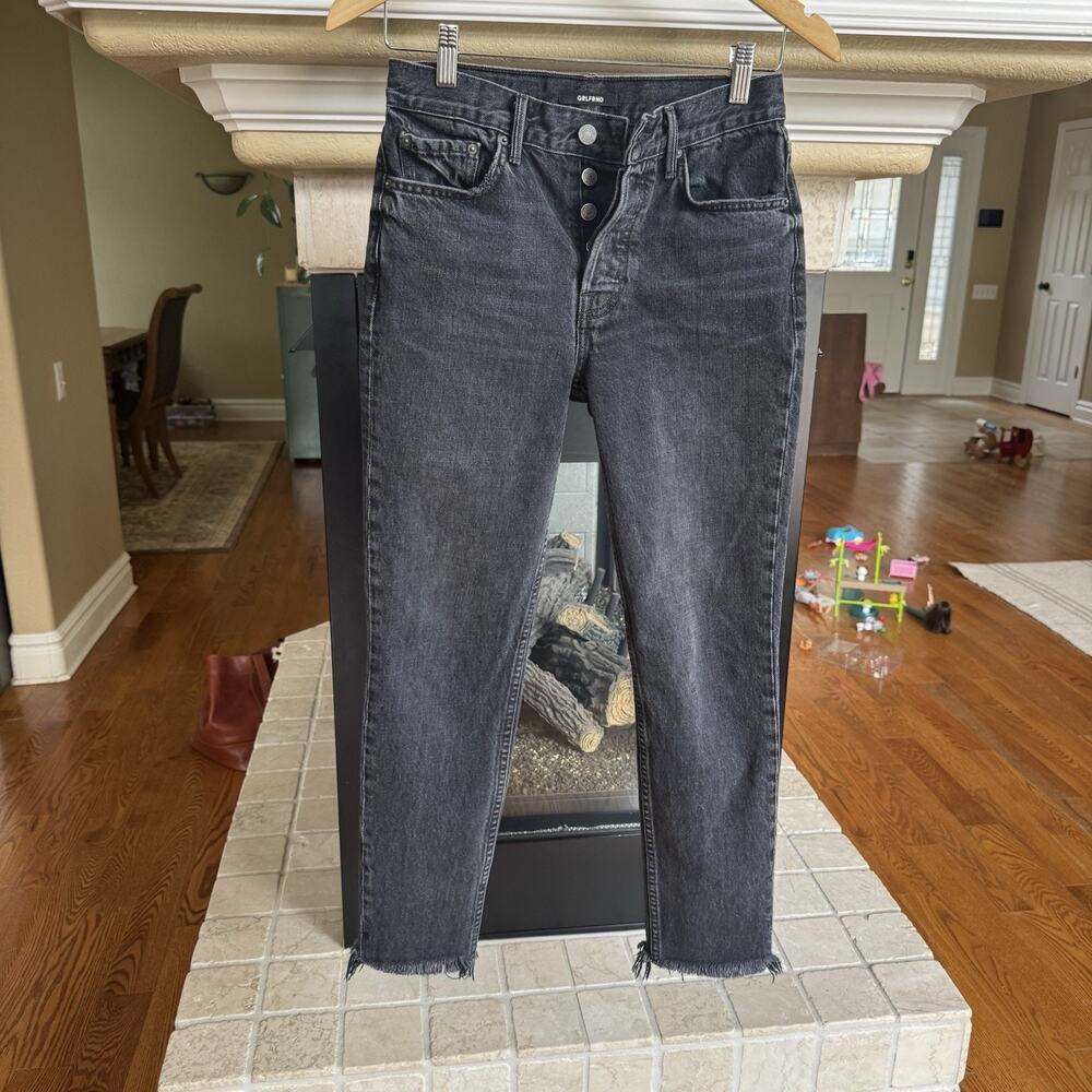 GRLFRND Karolina Black Button Fly Jeans Size 25